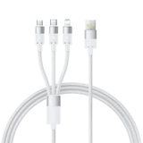 Cáp Sạc Baseus StarSpeed 1-for-3 100W/2.4A/18W USB to C+L+M