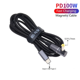 Cáp sạc từ tính 100W Type-C to DC Cho Laptop