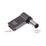 Đầu chuyển Type-C sang DC laptop 100W góc vuông