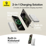 Pin Dự Phòng Từ Tính Baseus Nomos Qi2 Kickstand 45W (Kèm Cáp USB-C)
