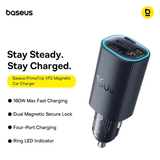 Bộ sạc ô tô từ tính Baseus PrimeTrip VP2 A+3C 160W