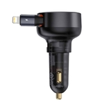 Tẩu sạc ô tô Baseus Enjoyment Pro 60W kèm dây rút gọn tiện lợi