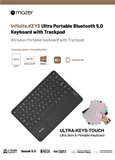 Bàn phím bluetooth 5.0 Mazer Infinite Ultra Portable tích hợp Trackpad