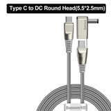Cáp sạc đa năng Baseus 100W USB C Sang DC cho laptop Lenovo/ Asus/ Toshiba (CA1T2)
