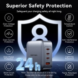 Bộ sạc nhanh VENTION 100W 4 Cổng C+C+C+A kèm cáp