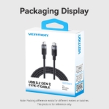 Cáp C to C hỗ trợ xuất Video 4K60Hz VENTION TRG USB 3.2 Gen2 10Gbps