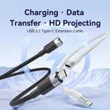 Cáp Nối Dài 100W C to C VENTION TRF 4K@60Hz 10Gbps