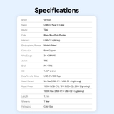 Cáp Sạc Dây Rút Đa Năng 3-in-1 C to L+2C VENTION TRK 100W