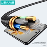 Cáp sạc USAMS SJ739 4In1 15W USB TO 2C+1L+1M