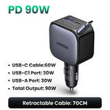 Tẩu sạc dây rút UGREEN 60W / 90W / 145W