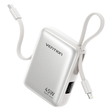 Pin dự phòng mini Vention FKM tích hợp cáp USB-C và Lightning 45W 10000mAh
