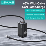 Củ Sạc 65W GaN USAMS CC273 2C+1A