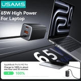 Củ Sạc 65W GaN USAMS CC273 2C+1A