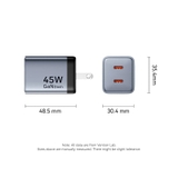 Củ sạc nhanh VENTION 45W C+C GaNDash