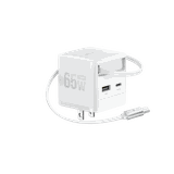 Bộ sạc nhanh EcoFlow RAPID 65W, cáp có thể thu gọn, GaN