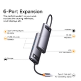 Hub mở rộng Baseus Metal Gleam Series HDMI*2 4K@60Hz