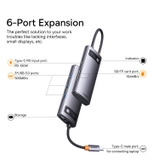 Hub mở rộng Baseus Metal Gleam Series HDMI*2 4K@60Hz