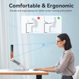 Giá Đỡ Tản Nhiệt Kim Loại Laptop VENTION KDM khung nhôm, 15kg