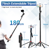 Tripod điện thoại Ulanzi MA09 180cm remote Bluetooth