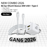 Combo Sạc Nhanh Baseus Palm C+U 30W