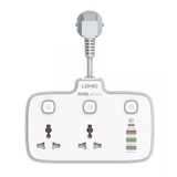Ổ Cắm Điện Đa Năng Gắn Tường LDNIO SC2413 2500W 1PD+QC3.0+2 Auto-ID