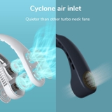 Quạt đeo cổ không cánh JISULIFE FA12R Tuabin đôi