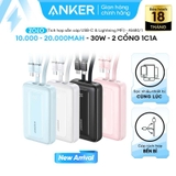 Sạc dự phòng  30W ANKER Zolo A1680 20000mAh Kèm Cáp C+L