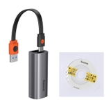 Đầu chuyển cổng USB A/C to LAN Baseus Steel Cannon