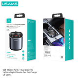 Tẩu sạc nối dài 1C2A USAMS CC151 C28 245W