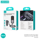 Tẩu sạc nối dài 2C3A USAMS CC213 C40 165W