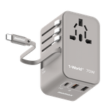 Bộ sạc du lịch 70W Momax UA18D 1-World GAN