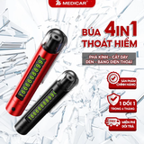 Dụng cụ thoát hiểm Medicar 4in1 Phá kính, dao cắt, Đèn led, Bảng số