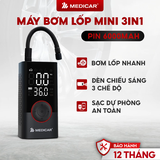 Máy bơm lốp mini Medicar 6000mAh cho ô tô, xe máy