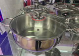 Nồi lẩu inox 304 Glaub LGLAUB28 3 lớp nguyên khối 28cm - ảnh nhỏ 1
