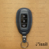 Bao da chìa khoá ô tô Hyundai Accent, Santafe, Kona - 3 nút - Dòng da Epsom