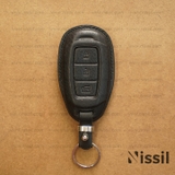Bao da chìa khóa ô tô Hyundai Accent, Santafe, Kona - 3 nút - Dòng da Vachetta