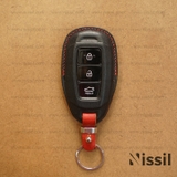Bao da chìa khóa ô tô Hyundai Accent, Santafe, Kona - 3 nút - Dòng da Vachetta mix