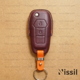 Bao da chìa khóa ô tô Ford - K2 - 2 nút - Cover - Dòng da Vachetta mix