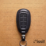 Bao da chìa khóa ô tô Hyundai Accent - 4 nút - Dòng da Vachetta