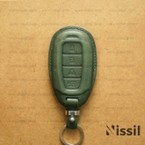 Bao da chìa khóa ô tô Hyundai Accent - 4 nút - Dòng da Vachetta