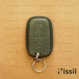 Bao da chìa khóa ô tô KIA Sportage, Cerato, Sorento 2011 - 4 nút - Dòng da Vachetta