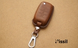 Bao da chìa khóa ô tô KIA Morning - K - 3 nút - Dòng da Vachetta