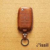 Bao da chìa khóa ô tô KIA Morning - K - 3 nút - Dòng da Vachetta