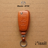 Bao da chìa khóa ô tô Mazda BT50 - K - Dòng da Vachetta