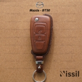 Bao da chìa khóa ô tô Mazda BT50 - K - Dòng da Vachetta