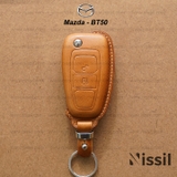 Bao da chìa khóa ô tô Mazda BT50 - K - Dòng da Vachetta