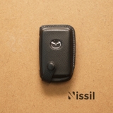 Bao da chìa khoá ô tô Mazda - 2023 - Cúc bấm Style 2 - da bê Epsom