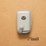 Bao da chìa khoá ô tô Mazda - 2023 - Cúc bấm Style 2 - da bê Epsom