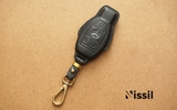 Bao da chìa khóa ô tô Mercedes Benz - W204 - Dây da - Dòng Vachetta