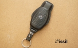Bao da chìa khóa ô tô Mercedes Benz - W204 - Dây da - Dòng Vachetta